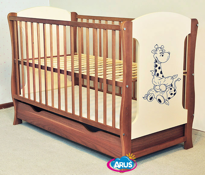 SELECTION OF MATTRESS BABY COT WITH DRAWER/JUNIOR BED "ZUZIA" VENGE/WHITE 